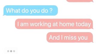 She Ejaculates on the Phone with her Gf during Home Work