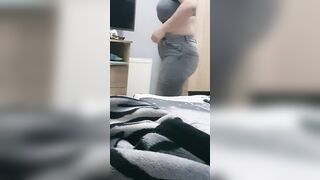 Step Cougar Pulled off Ripped Jeans Fucking Step Son while Watching Porn XXX