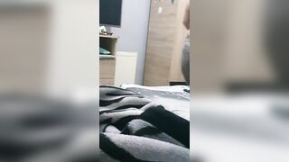 Step Cougar Pulled off Ripped Jeans Fucking Step Son while Watching Porn XXX