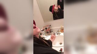 Big Tit cougar Takes it Rough inside the Wc