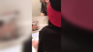 Big Tit cougar Takes it Rough inside the Wc