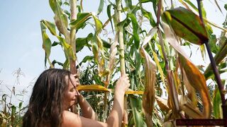 Garden Play: Huge Bean Whipping, Bi Sexual Bittermelon, Squirting, and More!