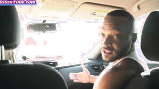 Beauty riding bisex BF into interracial trio after cocksucking