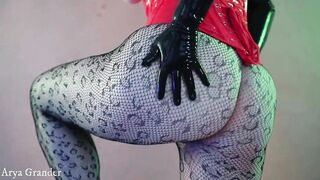 Rubber tease glamour huge gloves