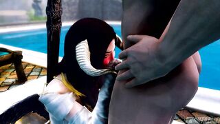Fucking Albedo Intensively after a Amazing Day of Work - 3d Uncensored Cartoon Skyrim Porn pov