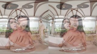 Rainy Day makes Big Tit Dolly Diore Leaking Soak below Deck VR Porn