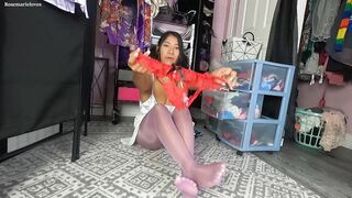 Panty Collection Vlog into Tights Gloss Shiny Nip Puts Feet and Bdsm