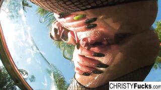 babe Christy Mack shows off her Goddess body into this