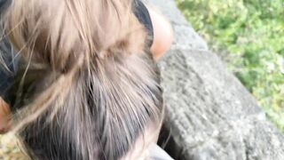 Outdoor Agent Gets Sloppy Deep Throat Fellatio after Outdoor Flashing into Budapest by Yoya Grey