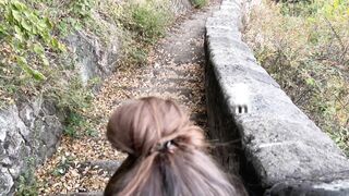 Outdoor Agent Gets Sloppy Deep Throat Fellatio after Outdoor Flashing into Budapest by Yoya Grey