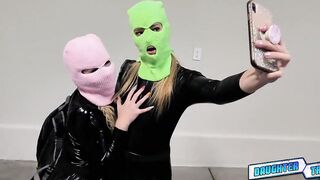 Stepdaughters pops out their barely legal pussies for their stepdads