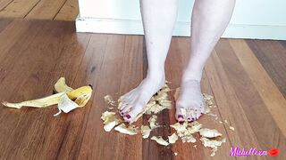 Toes Squishing Banana