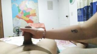 I Riding on my Friend's Penis. he only Takes three Minutes to Cum on my Booty
