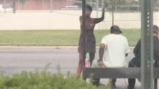 CRACKHEAD STRIPPING ON THE BLVD