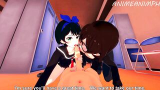 Renting too many Girlfriends... (Banged Shizuru and Ruka) Hentai Rent a Lover 3d Animated Uncensored