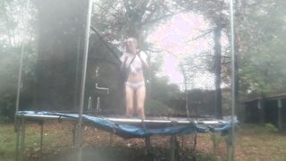 Soak White Shirt, Cougar, Trampoline