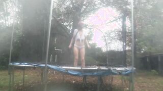 Soak White Shirt, Cougar, Trampoline