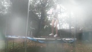 Soak White Shirt, Cougar, Trampoline
