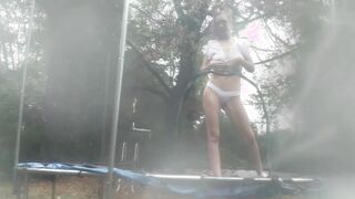 Soak White Shirt, Cougar, Trampoline
