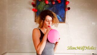 Fiance inflating the ball and swallows sperm Hotloverscouple