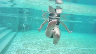 Outside Pool Flashing and Hand Job into Holiday