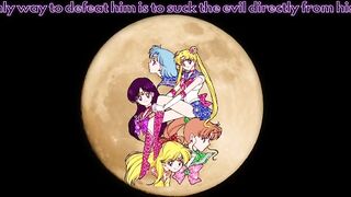 Sailor Moon Blows Penis into the name of the Moon