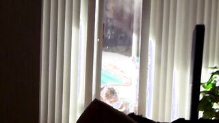 Let Neighbors Movie me Tanning Topless inside a G-String into my Backyard - Chelsea Stevens
