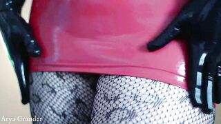 pvc gloves bondage pose naughty scene