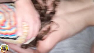 Thin College women Deep Throat Monster Dick and Gets Anal Orgasm - Amateur Facefuck with Mini Doll
