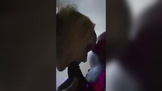 Sloppy milf Blowing on Lil Penis