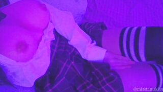 Virgin Women Masturbates her Cunt after School into Uniform Soft Orgasm Underwear Masturb
