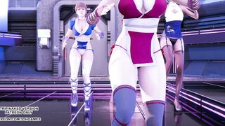 [MMD] Glide Marie Rose Mai Shiranui Tamaki Kasumi DOA Goddess Bombshell Sensual Dance 4K 60FPS