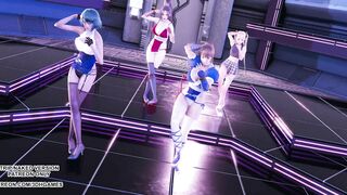 [MMD] Glide Marie Rose Mai Shiranui Tamaki Kasumi DOA Goddess Bombshell Sensual Dance 4K 60FPS