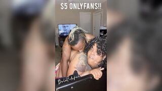 Dyke BBW Boned by Strap on Knees