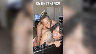 Dyke BBW Boned by Strap on Knees