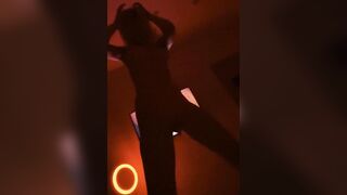 Big Titted Camgirl Exposing her Super Sexy Long Melons and Pretty Body inside Strip