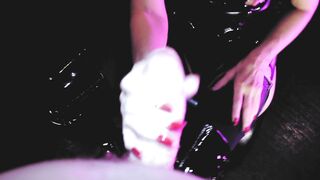 beauty Gf Eva Pvc Suck Long Vulgar Penis Goddessboots Bondage Kink Mask Head cougar Gonzo point of view