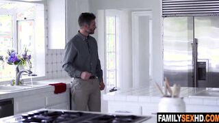 Daughter sneaks to stepdad's room for sex