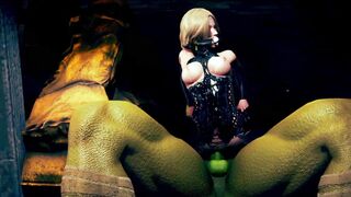 Huge Ork and Leather sluts Bontage Banged