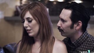 Perv lovers lure eighteen babysitter Gabbie Carter inside 3 way nailed