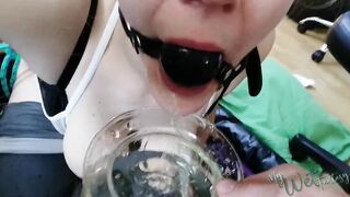 Ball Gagged Piss sluts