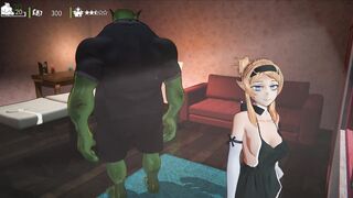 Orc Strokes [3d Cartoon Game] Ep.two Sexsual Elf Lady Likes Biggest Orc Hand on her Body