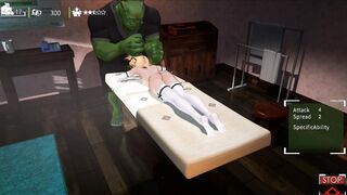 Orc Strokes [3d Cartoon Game] Ep.two Sexsual Elf Lady Likes Biggest Orc Hand on her Body