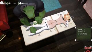 Orc Strokes [3d Cartoon Game] Ep.two Sexsual Elf Lady Likes Biggest Orc Hand on her Body
