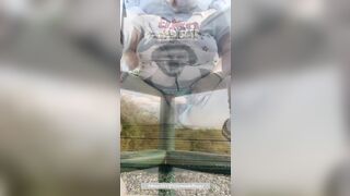 BBW cougar LOVES TO PISS WHERE SHE CAN