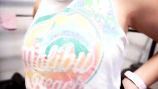 Naked Workout oriental-Hispanic Working Out Long Butt, Oily Long Titties-