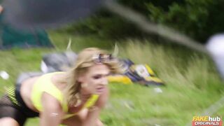 Festival Girls Plowed into the Campsite Desi British cougar 19 Yo