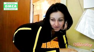 Having Fun on Web Cam with Strangers at Work - VikkiSexy