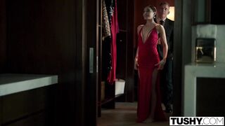 TUSHY Sultry Actress Emily gets DPed by her 2 co-stars