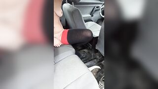 Nude into the back Seat of a Vehicle - VikkiSexy